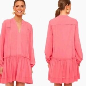 Tuckernuck Pomander Place Pink Ophelia Beaded Cotton Coverup Dress Boho Size M